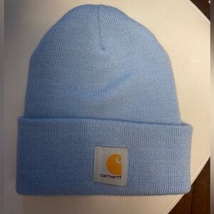 Light blue Carhartt winter beanie